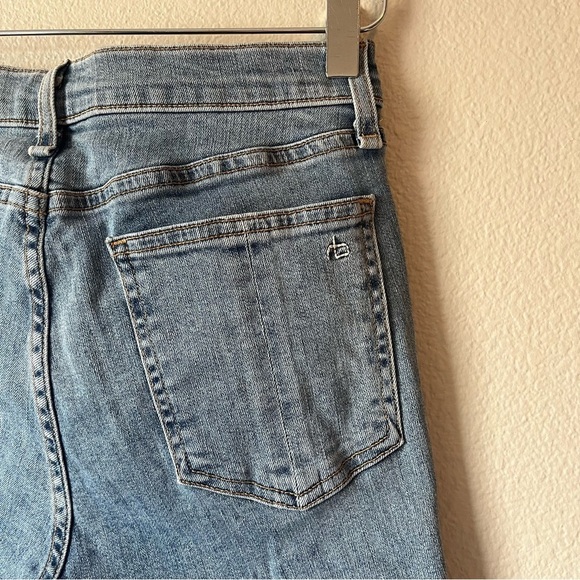 Rag & Bone High Rise Ankle Skinny Light Wash Raw Hem Jeans Size 29 - Picture 7 of 7
